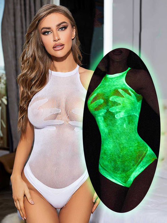 Glow In The Dark Teddy Lingerie Bodysuit