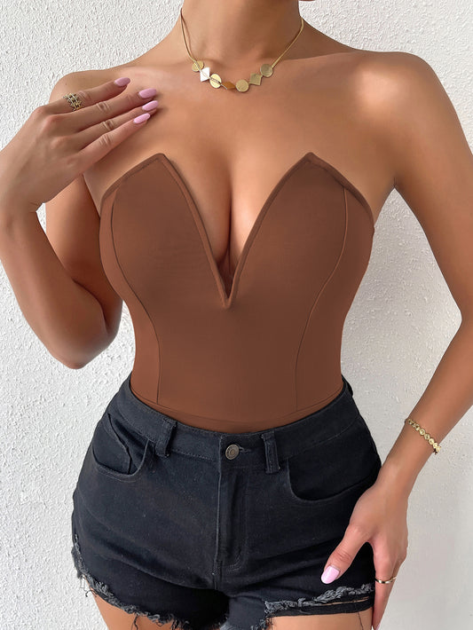 Unity Solid V Bra Bodysuit